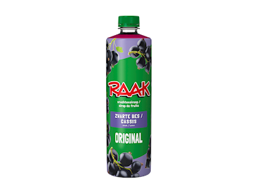 Raak Vruchtensiroop Zwarte Bessen pet 75cl