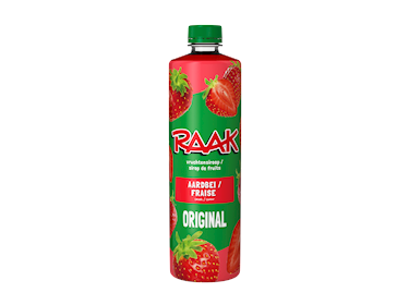 Raak Vruchtensiroop Aardbei pet 75cl