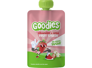 Goodies Fruitpuree Strawberry & Apple Fruit Smash 100gr