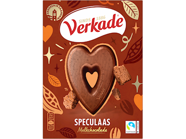 Verkade Chocolade Hart Melk Speculaas 135gr