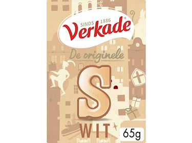 Verkade Letters Wit "S" FT 65gr