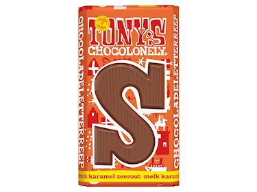 Tony's Chocolonely Letterreep Karamel Zeezout S 180gr