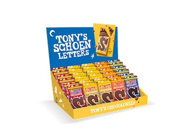 Tony's Chocolonely Letterreep 105x90gr Display