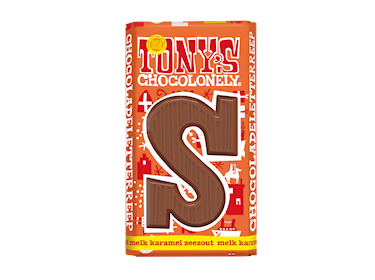 Tony's Chocolonely Letterreep Melk Karamel Zeezout S 90gr