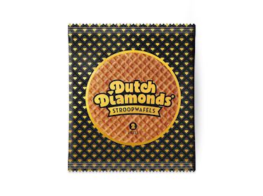 Dutch Diamonds Stroopwafel duopak 64gr Zwart/Goud