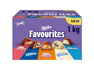Milka Favourites Pralinemix (ca 108st) doos 1kg