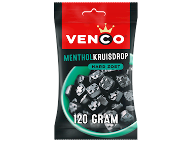 Venco Eurolijn Menthol Kruisdrop zak 120gr