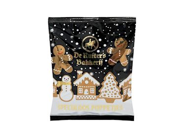 De Ruijter Speculoos Koekjes 25gr Zwart/Goud