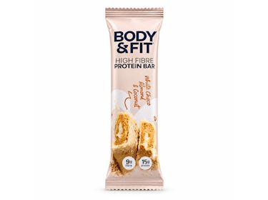 Body & Fit High Fibre White Choco Almond & Coconut reep 50gr