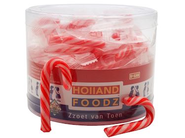 Holland Foodz Candy Canes Mini rood wit 5gr