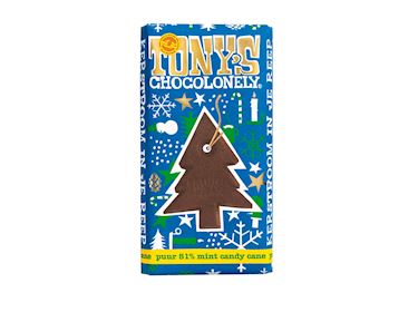 Tony's Chocolonely Pure 51% Mint Candy Cane 180gr