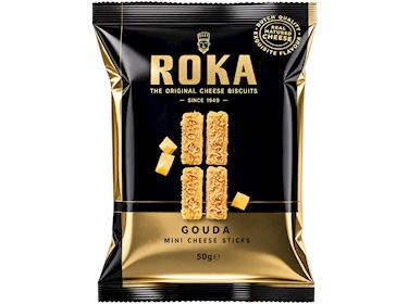 Roka Cheese Sticks Gouda Zwart/Goud 80gr