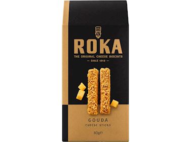 Roka Mini Cheese Sticks Gouda Zwart/Goud 50gr