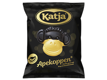 Katja Apekoppen Zwart/Goud zakje 65gr