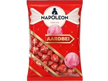 Napoleon Aardbeikogels Rood zakje 80gr