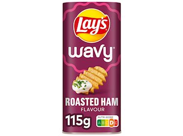Lay's Wavy Roasted Ham Chips Snackbox 115gr